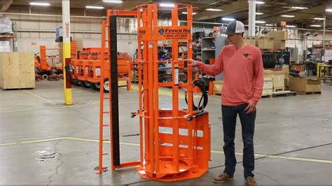 skid steer fence dispenser